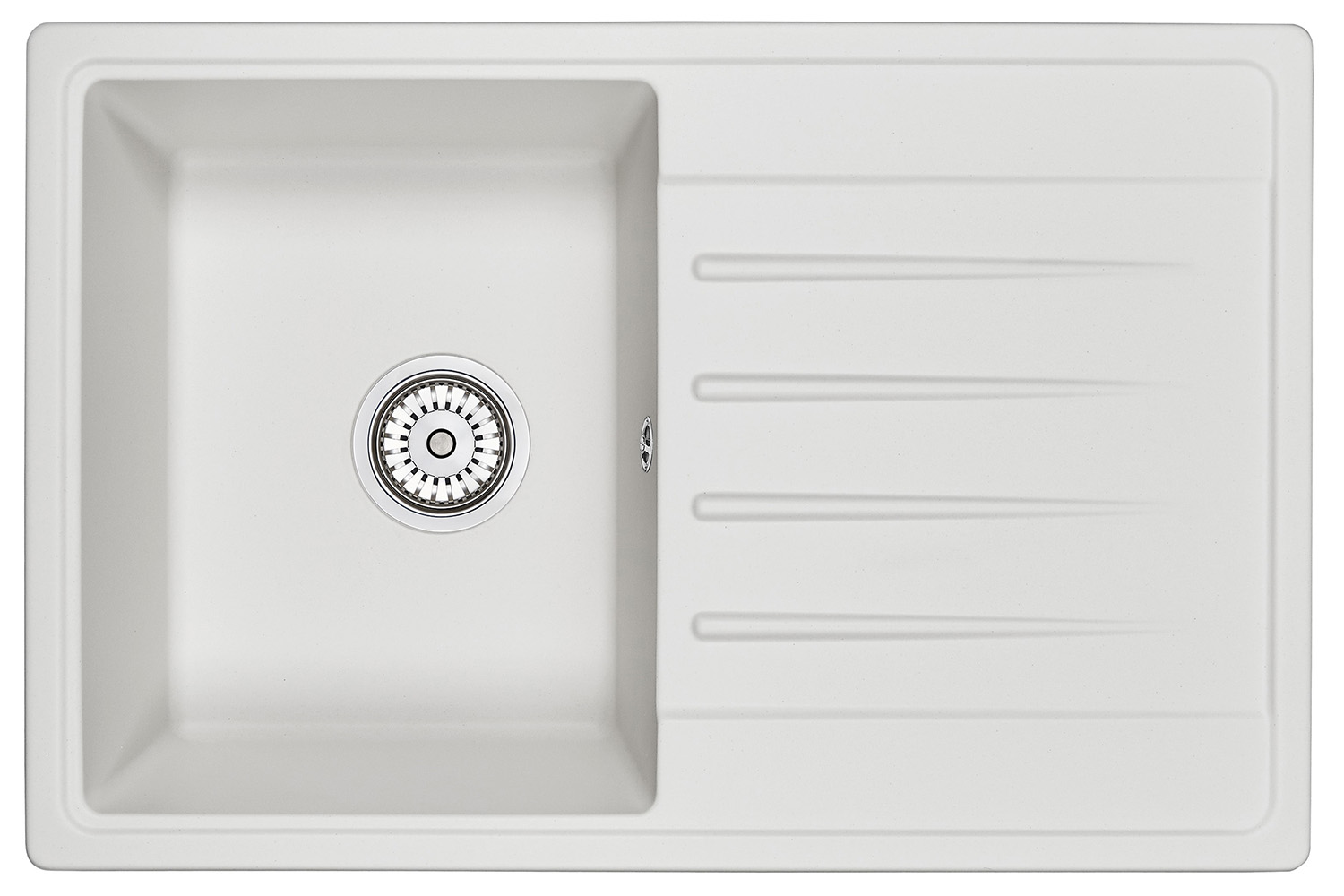 Мойка кухонная Granula прямоугольная кварц 7602, БЕЛЫЙ