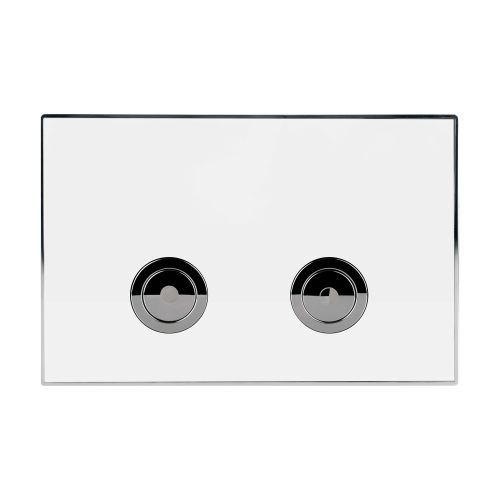 Клавиша смыва для пневматической инсталляции Point Венера, белый/хром, PN44071WC