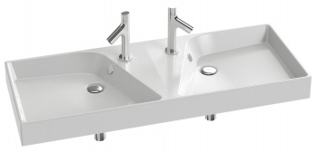 Двойная подвесная раковина-столешница Jacob Delafon Rythmik 120х46 см EXM112-Z-00
