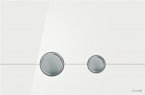 Клавиша STERO для инсталляций Cersanit LINK PRO/VECTOR/LINK/HI-TEC стекло белый P-BU-STE/Whg/Gl