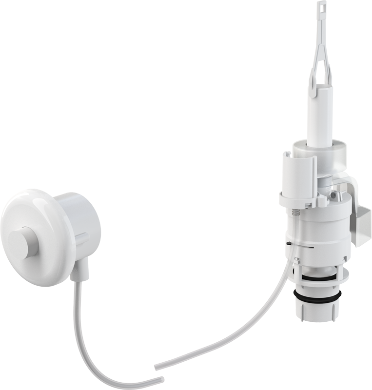 Клавиша смыва на расстоянии AlcaPlast ручное управление, белая, монтаж: в стену