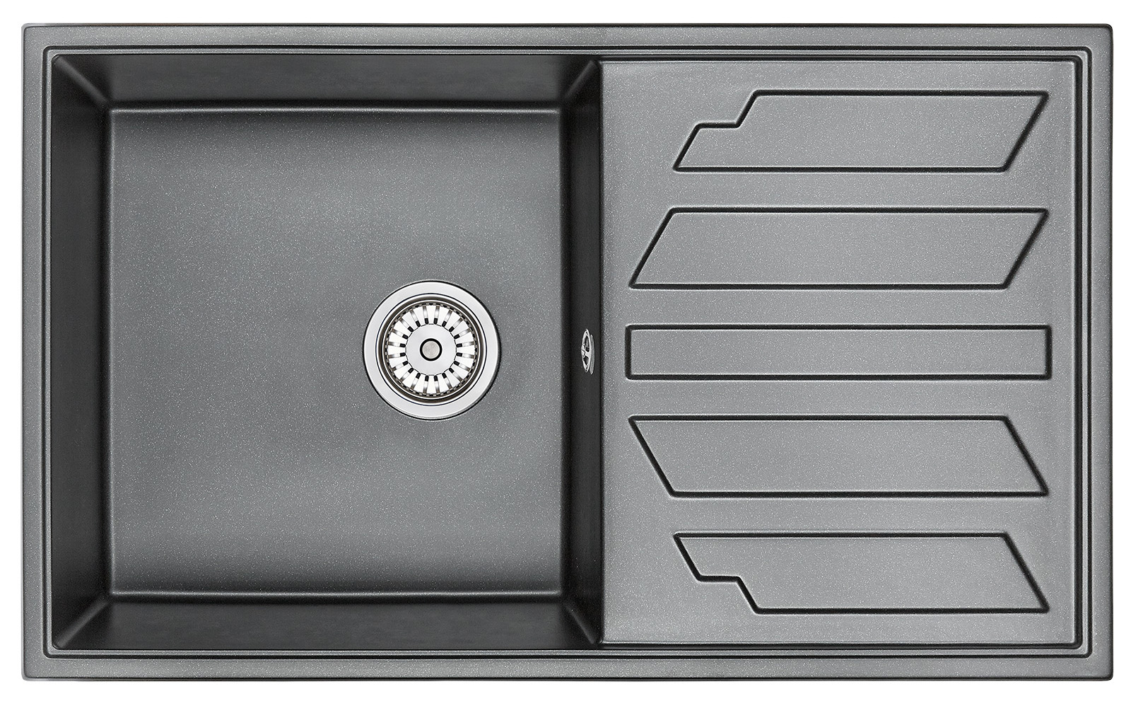 Мойка кухонная Granula прямоугольная кварц 8601, ШВАРЦ