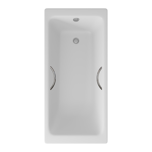 Ванна чугунная Delice Parallel 1500х700, с ручками