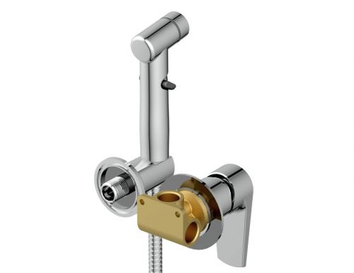 Смеситель с гигиеническим душем MODUO встраиваемый однорычажный