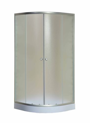 Душ. уголок NG-003-14 (800х800х1950) низкий поддон стекло МАТОВОЕ 2 места