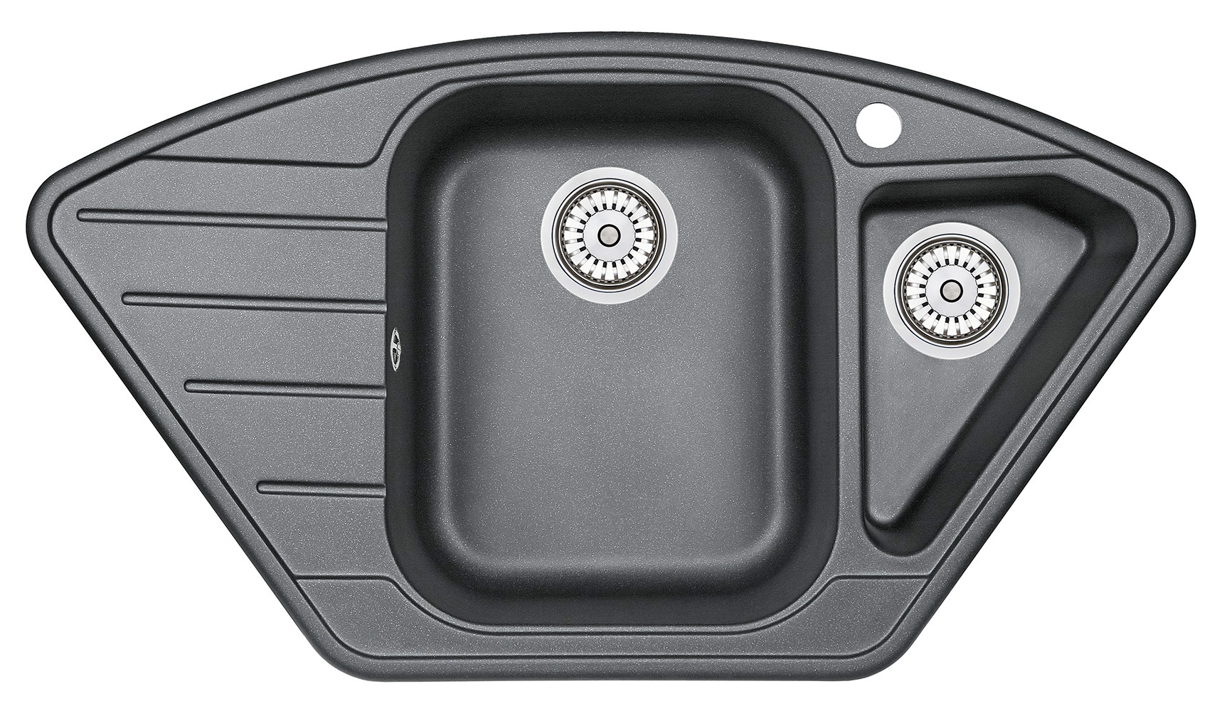Мойка кухонная Granula многоугольная кварц 9101, ШВАРЦ