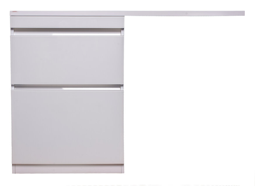 Тумба напольная Style line Даймонд 120  Люкс белая, под раковину, PLUS