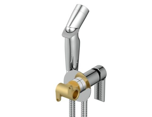 Смеситель с гигиеническим душем BRASKO встраиваемый однорычажный