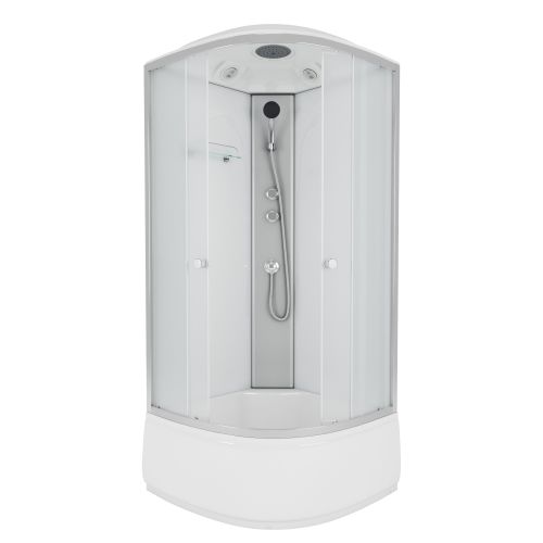 Душ.каб. NG-7307-14 (800х800х2150) высокий поддон(40см) стекло МАТОВОЕ 4 места