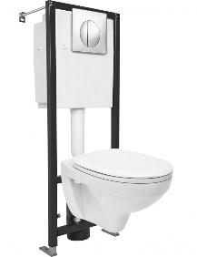 Комплект Cersanit Delfi Black унитаз + инсталляция + клавиша S-SET-DEL/Black/TPL/Cg-w