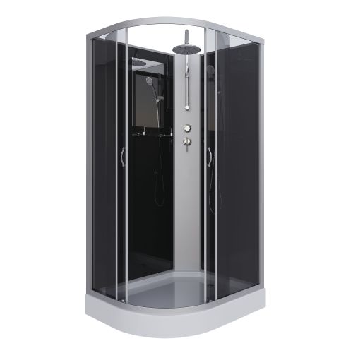 Душ.каб. NG-3512-14RBKT (1200х800х2100-2400) низкий поддон(13см) стекло ТОНИРОВАННОЕ 3 места