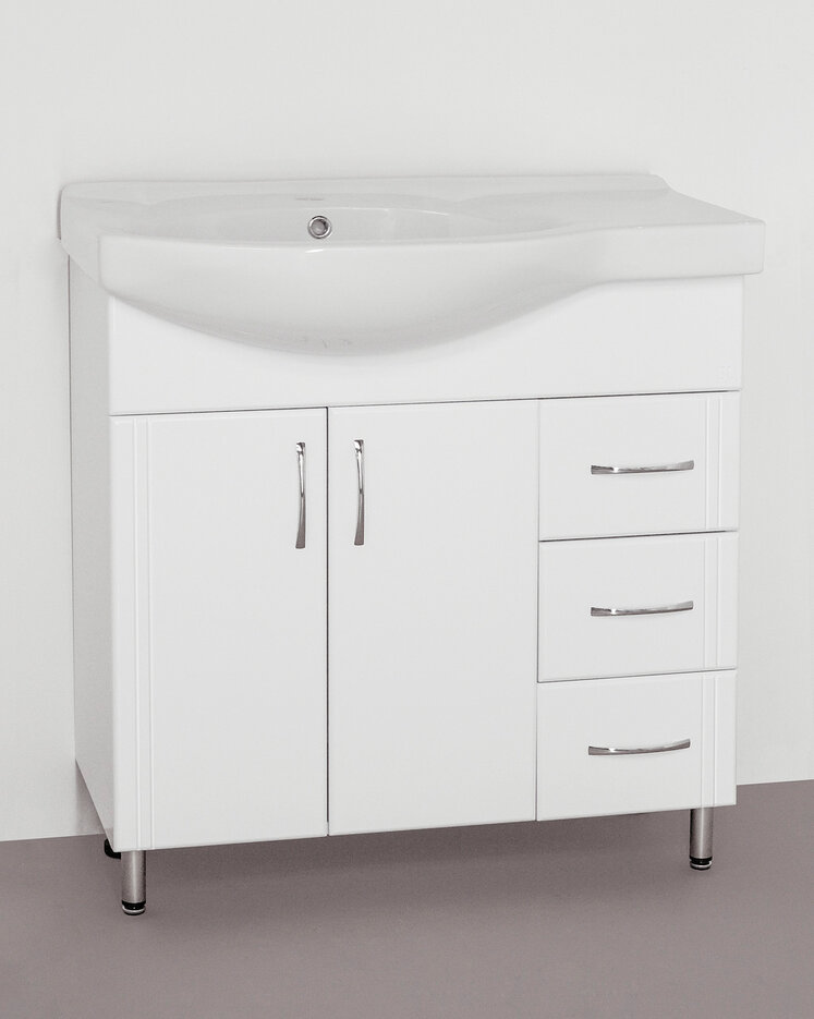 Тумба  Style Line Эко Стандарт 25 под раковину Коралл, правая