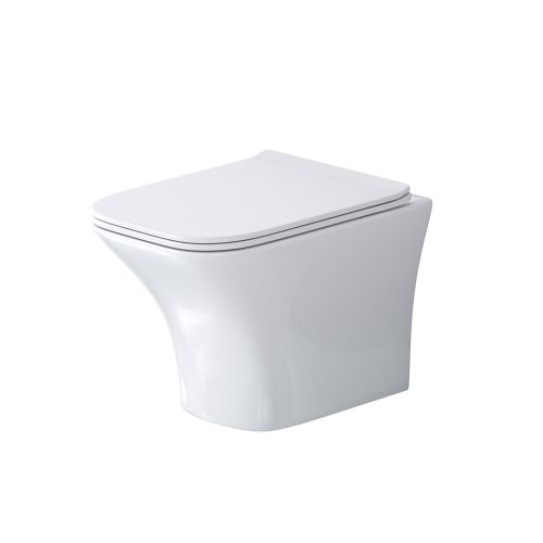 Унитаз Galaxy GR-4476S (485*345*360) подвесной БЕЗОБОДКОВЫЙ с тонкой крышкой, 1 место