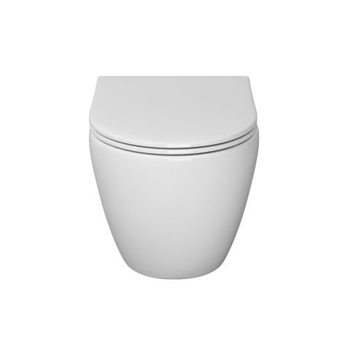 Унитаз Vista NG-9301 (495*365*375) подвесной БЕЗОБОДКОВЫЙ с тонкой крышкой, 1 место