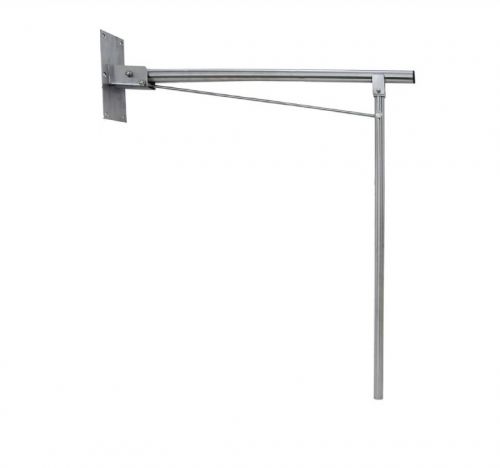 Поручень откидной настенного крепления с опорной ножкой., глянцевый.