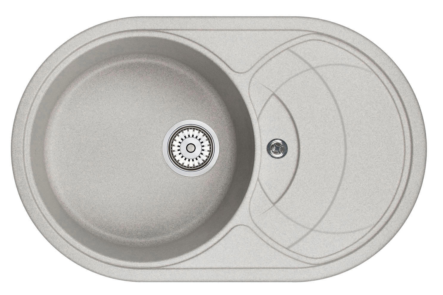 Мойка кухонная Granula овальная кварц 7801, БАЗАЛЬТ