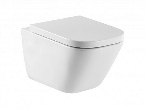 Комплект унитаз (чаша) Roca The Gap подвесной 34647L000 безободковый + Крышка для чаши Roca The Gap Soft Close 801472004 с микролифтом 
