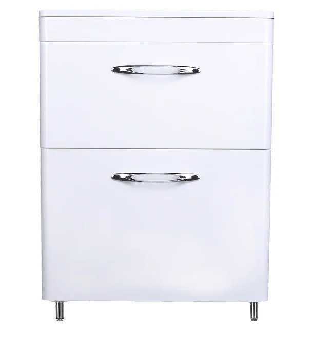 Тумба напольная Style line Каре 80, 2 ящика, Люкс белая, под раковину, PLUS