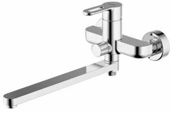 Смеситель для ванны c длинным изливом с аксессуарами Bravat Stream-D F637163C-LB