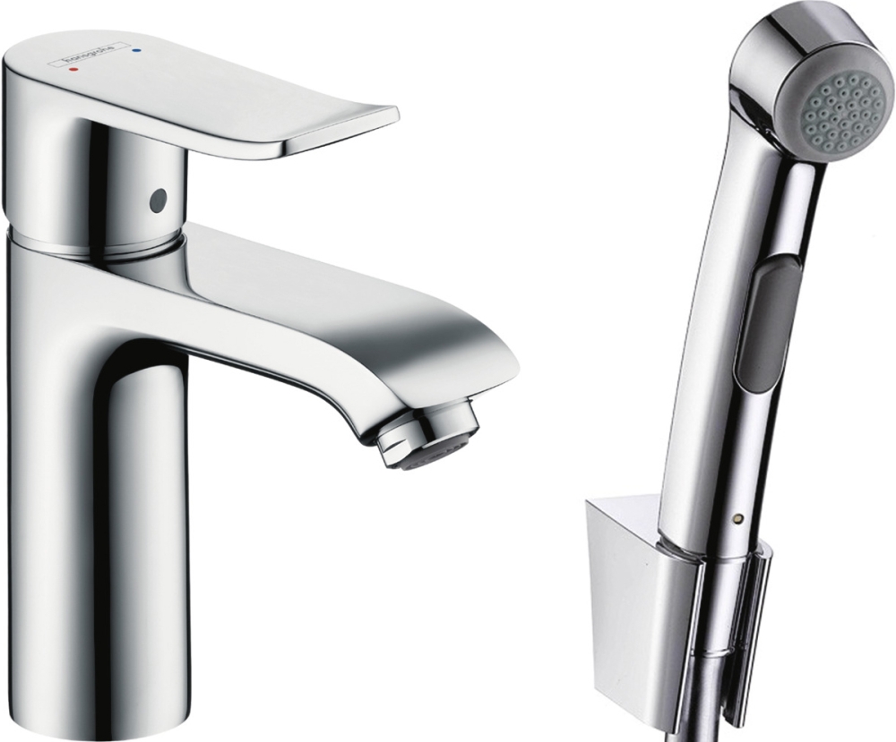 Смеситель для раковины Hansgrohe Metris 31285000 с гигиеническим душем
