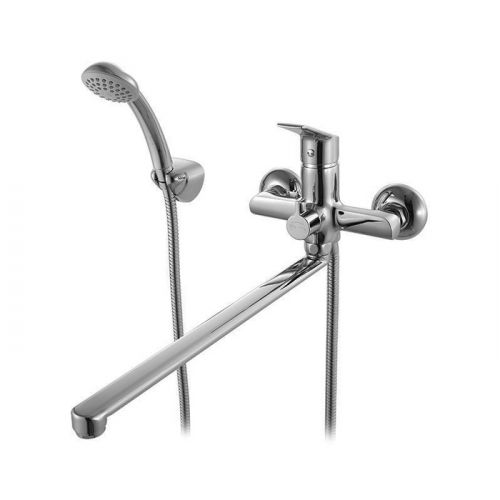 Смеситель для ванны с длинным изливом с керамическим дивертором,  Nelson, Milardo, NELSBLCM10