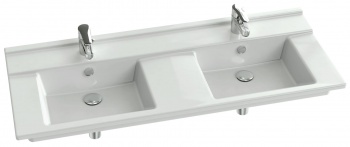 Двойная подвесная раковина-столешница Jacob Delafon Struktura 120х48 см EXF112-00