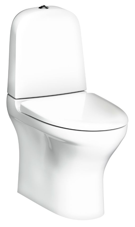 Унитаз напольный Gustavsberg Estetic Hygienic Flush GB1183002R1231 безободковый, сиденье с микролифтом