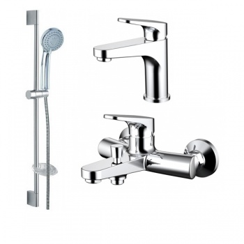 Комплект смесителей для ванной комнаты Bravat Eler 3 в 1 F00450CP