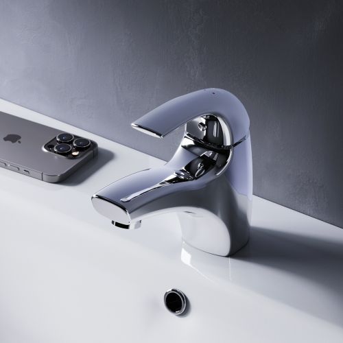 F7502100 Sense, смеситель д/умывальника, излив 122 мм, хром, шт