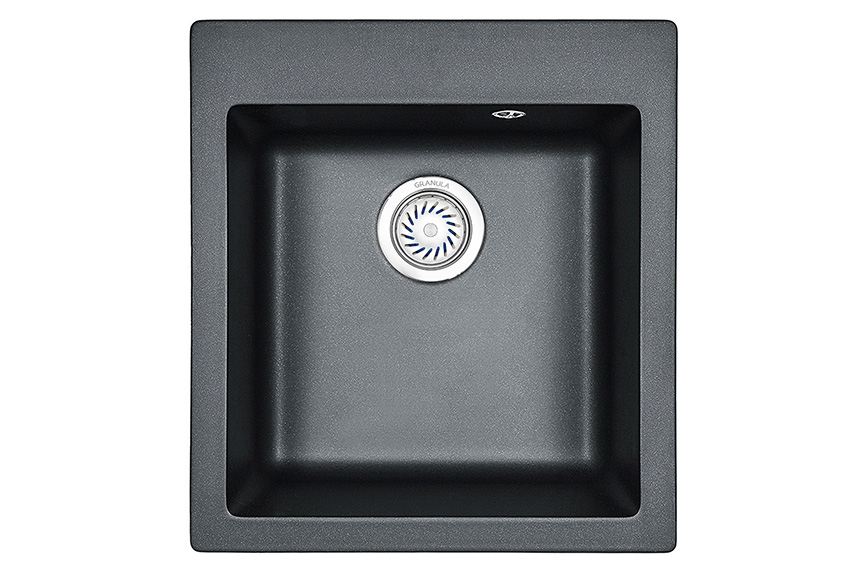 Мойка кухонная Granula квадратная кварц 4201, ШВАРЦ