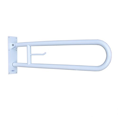 Поручень полукруглый для людей с огр. возможностями 800 мм белый, сталь F, шт