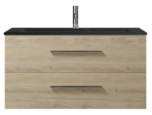 Тумба под раковину Creto Ares Davos 100, черные ручки