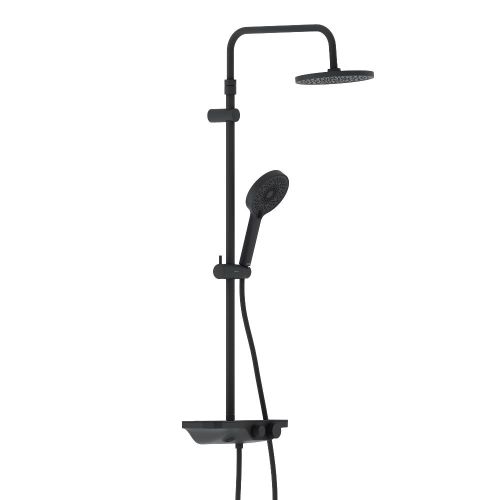 947730300 Apollo душевая система с ванно-душевым смесителем-полкой, черный