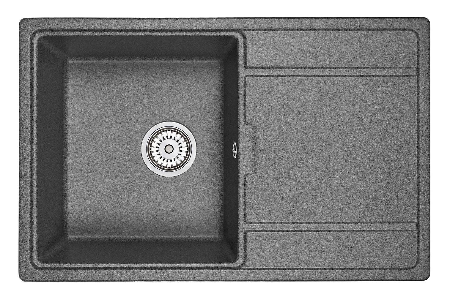 Мойка кухонная Granula прямоугольная кварц 7804, ГРАФИТ