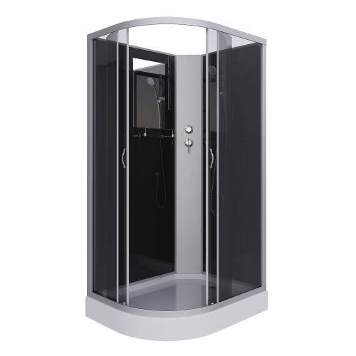 Душ.каб. NG-3512-14RBK (1200х800х2000) низкий поддон(13см) стекло ТОНИРОВАННОЕ 3 места