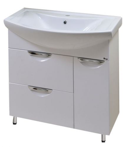 Тумба Emmy Милли 80 с раковиной Балтика (Правый)