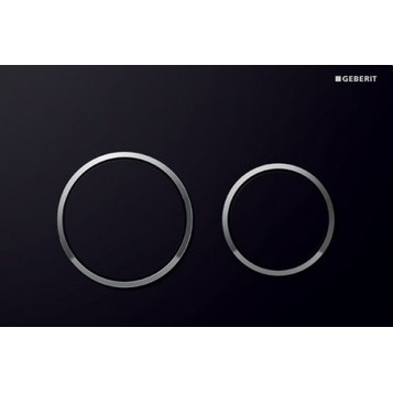 Клавиша смыва Geberit Omega 20 115.085.KM.1 черный, хром глянец