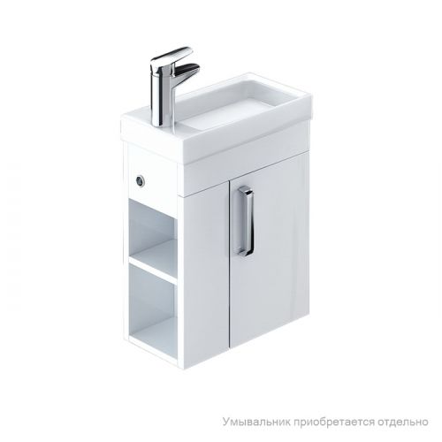 Тумба для ванной комнаты, подвесная, белая, 40 см, Torr, IDDIS, TOR40W1i95. Подходит умывальник 0014000U28