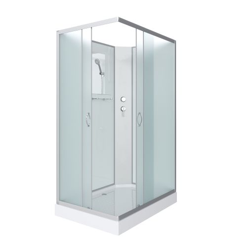 Душ.каб. NG-43285-14QBK (1200х800х2000) низкий поддон(13см) стекло МАТОВОЕ 3 места
