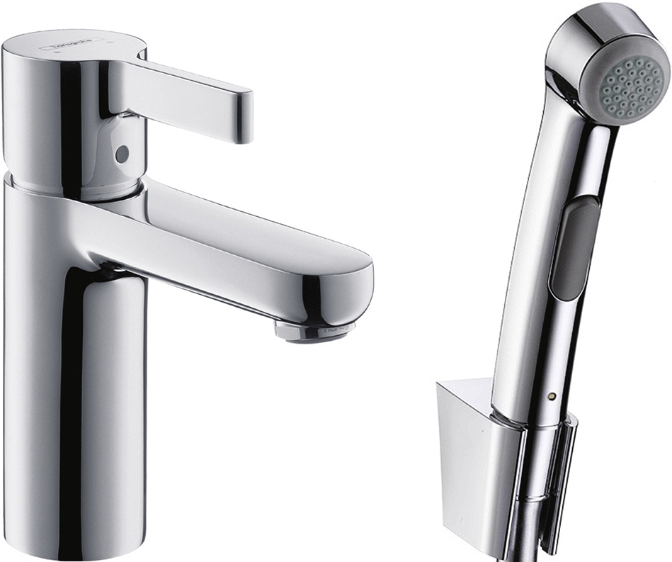 Смеситель для раковины Hansgrohe Metris S 31160000 с гигиеническим душем