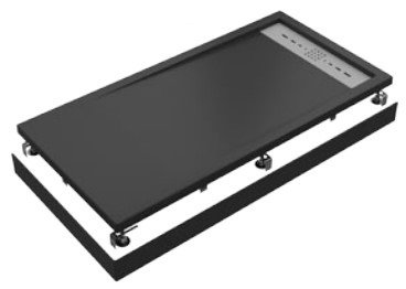 Экран для поддона Creto Scala 160x80, черный