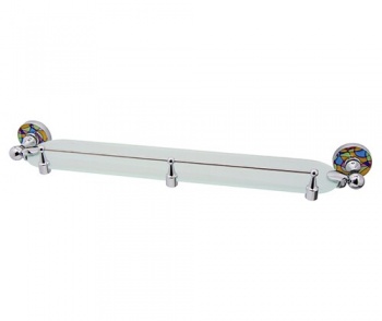 Полка стеклянная с бортиком Wasserkraft Diemel K-2244