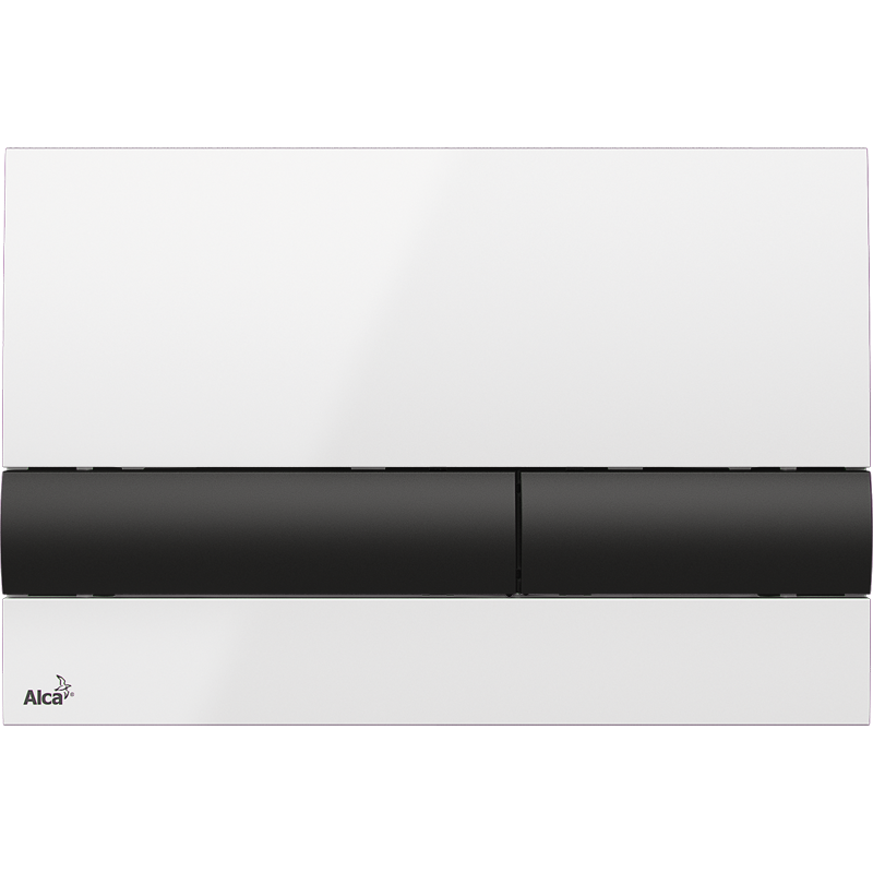 Клавиша смыва AlcaPlast M1710-8 белая/черная