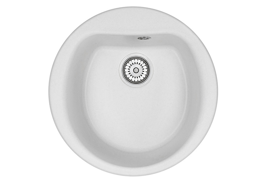 Мойка кухонная Granula круглая кварц 5101, АРКТИК