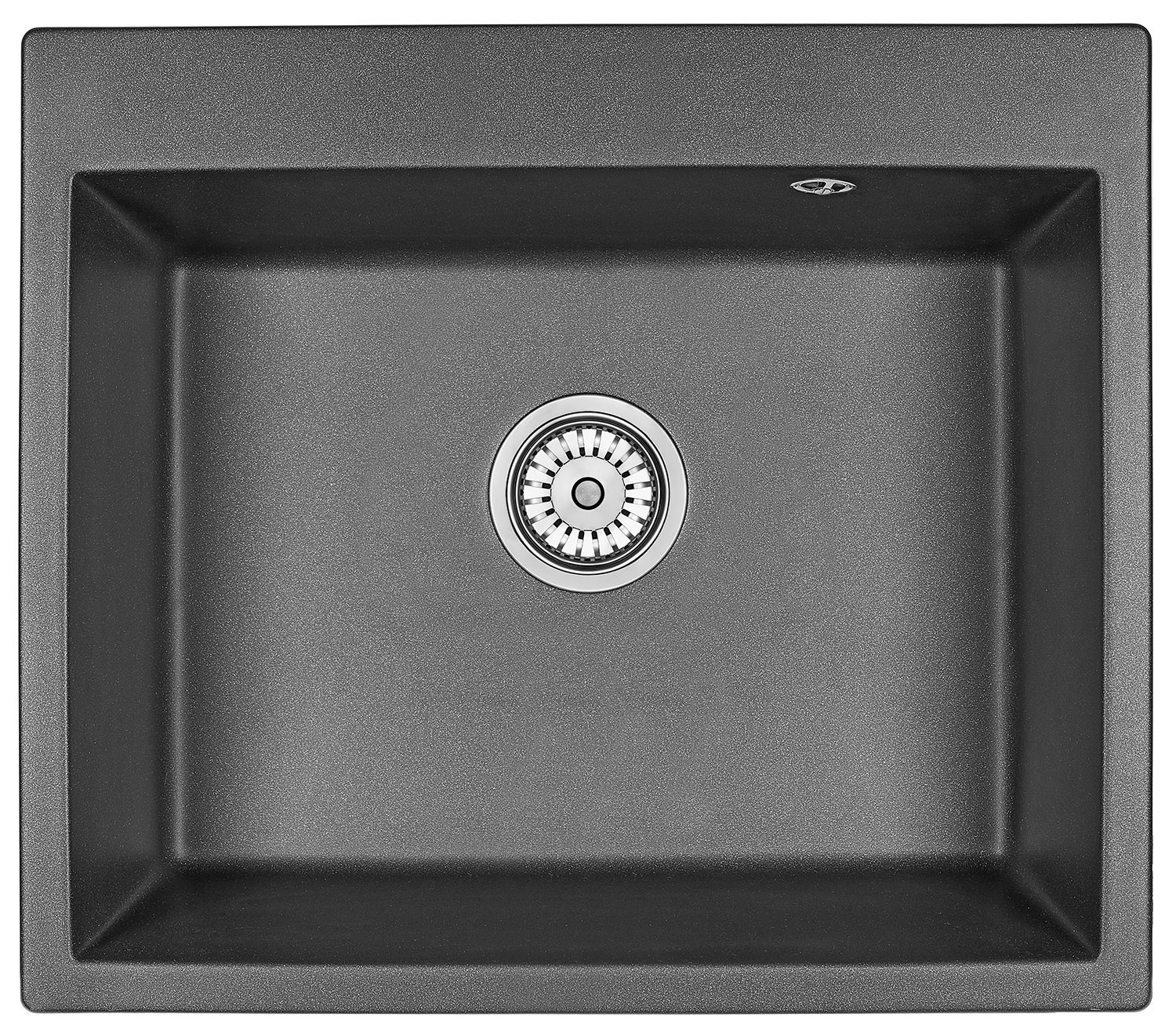 Мойка кухонная Granula квадратная кварц 6001, ЧЁРНЫЙ