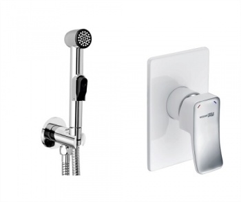 Встраиваемый комплект для биде со шлангом 120 см Wasserkraft A010657WHITE