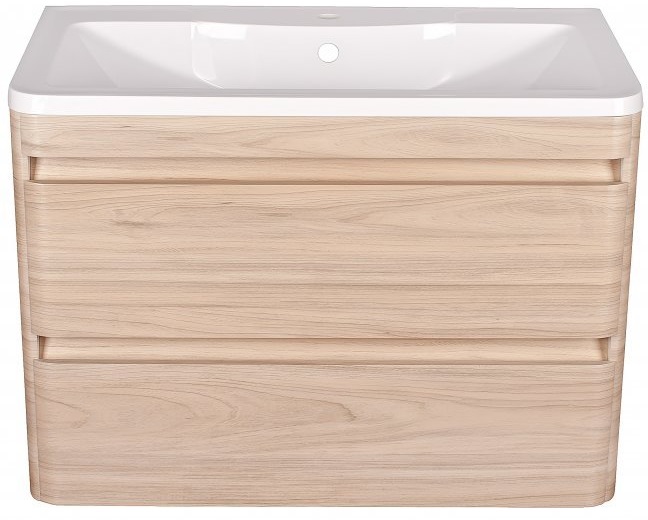 Тумба подвесная Style line Атлантика 90, Люкс ясень перламутр, под раковину, PLUS