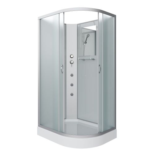 Душ.каб. NG-3312-14LBKG (1200х800х2000) низкий поддон(13см) стекло МАТОВОЕ 3 места