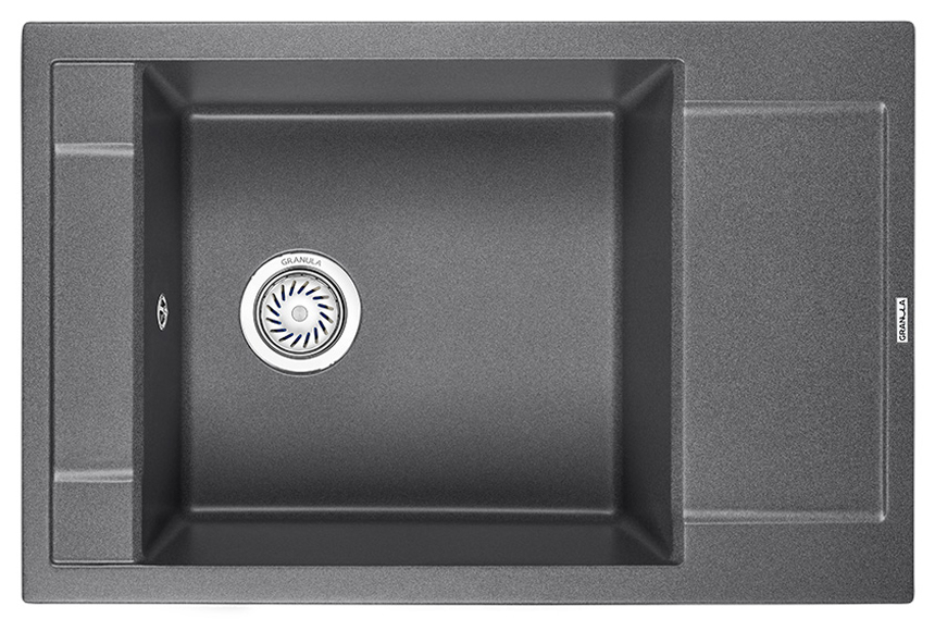 Мойка кухонная Granula прямоугольная кварц 7806, ГРАФИТ
