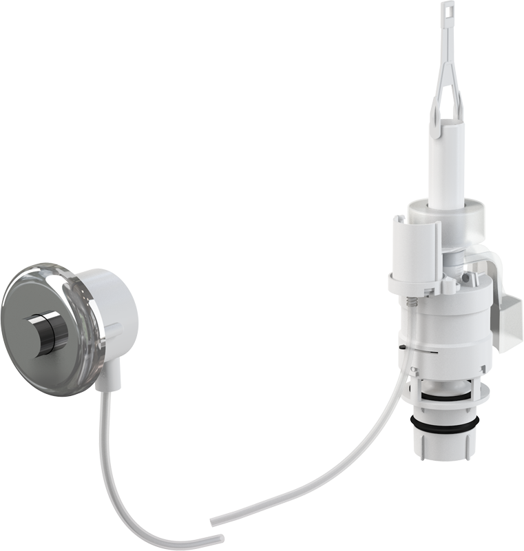 Клавиша смыва на расстоянии AlcaPlast ручное управление, хром – глянцевая, монтаж: в стену